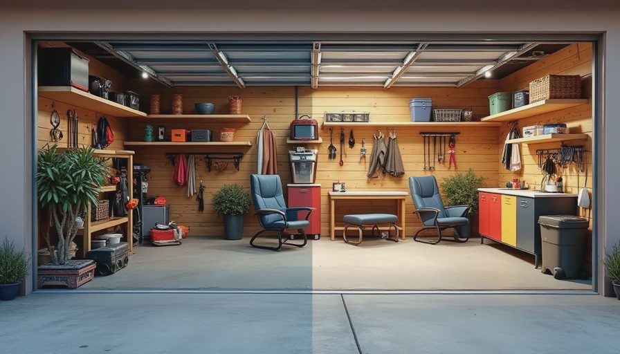 Before and after garage organization transformation