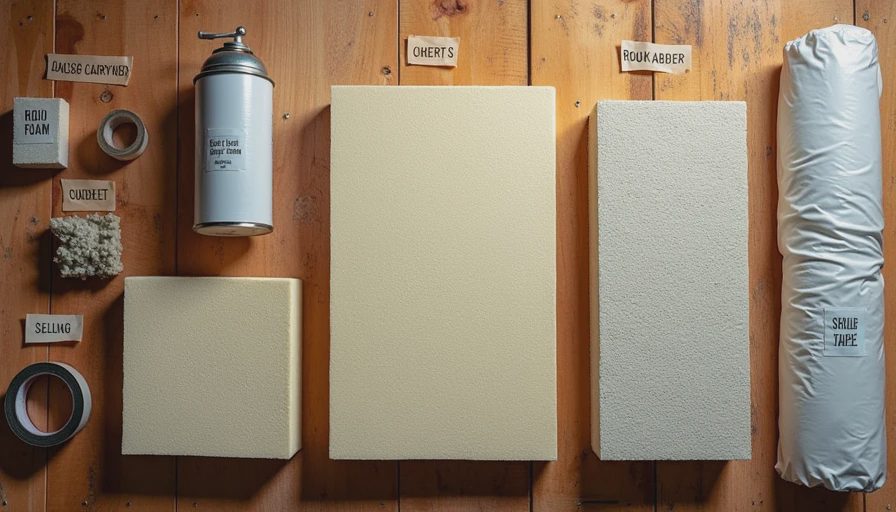 Garage insulation materials including foam board, batts, and vapor barriers