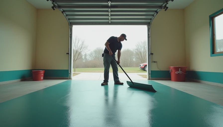 Illustration for self leveling epoxy floor paint