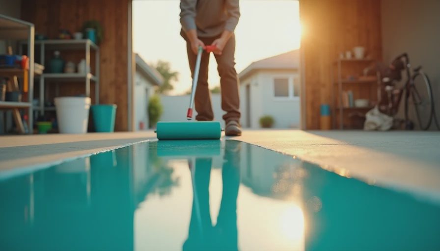 Visual context for metallic epoxy floor coating kit