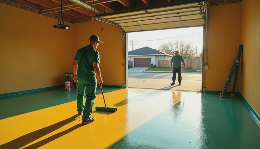 Visual context for non slip epoxy coating for concrete