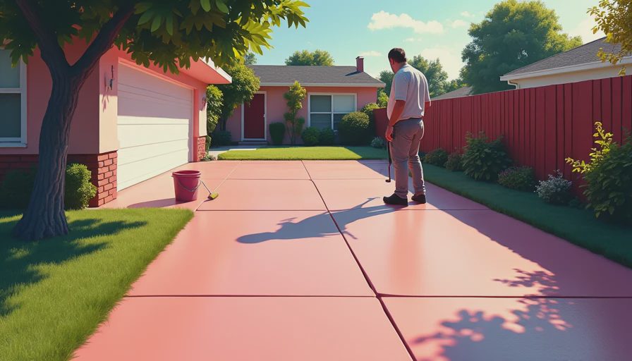 Visual context for outdoor epoxy paint for concrete