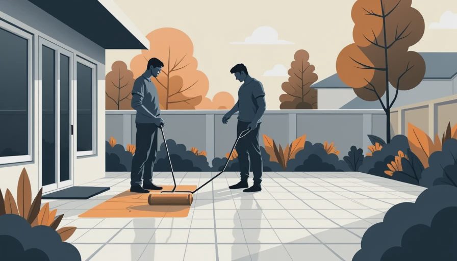 Illustration for epoxy outdoor patio
