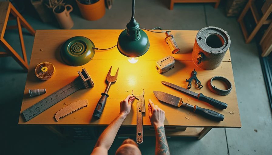 Visual context for garage ceiling lamps