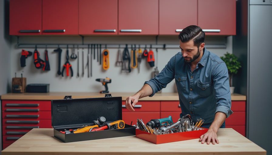 Illustration for work bench shelves