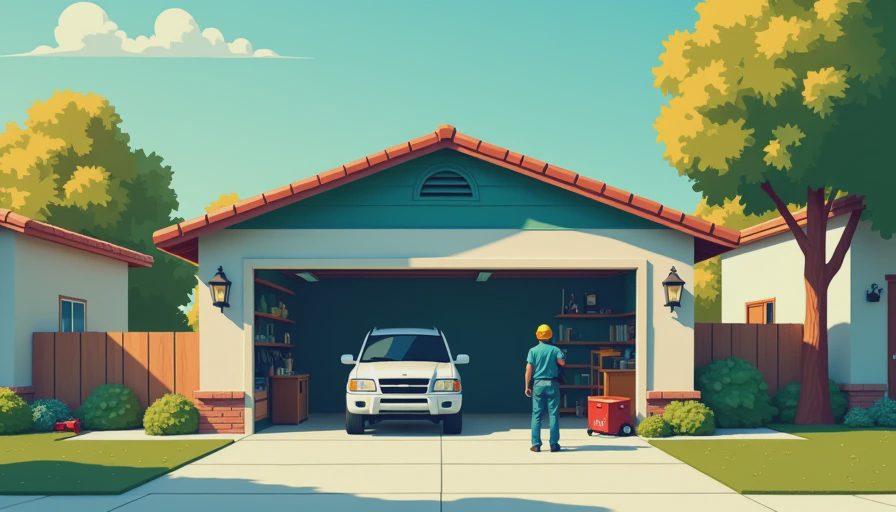 Visual context for commercial garage door opener installation