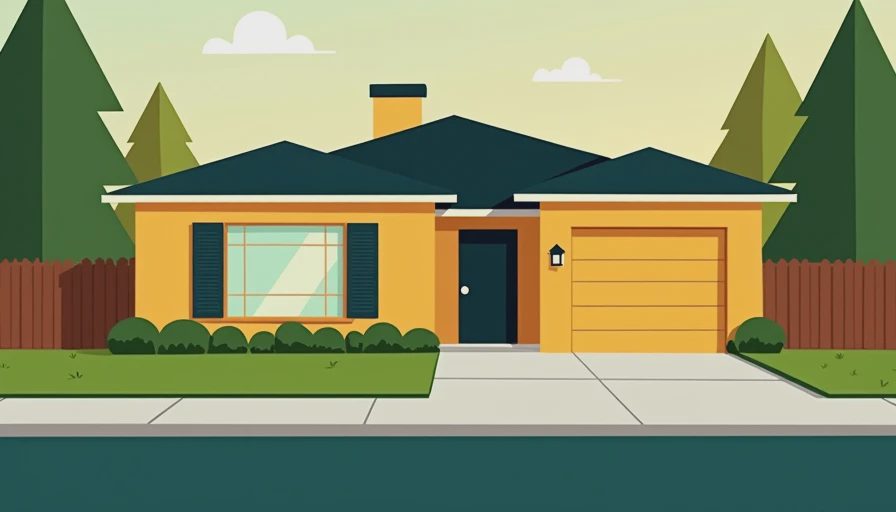 Visual context for garage door with side windows