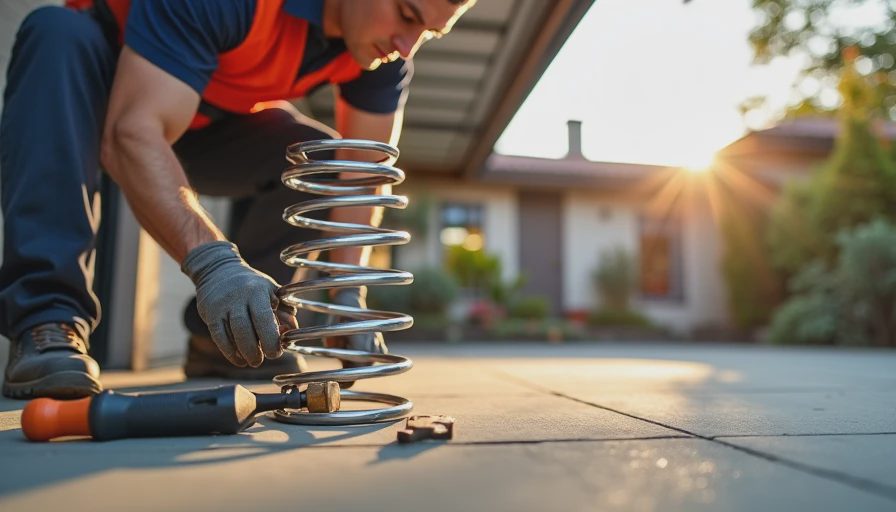 Visual context for extension garage door springs