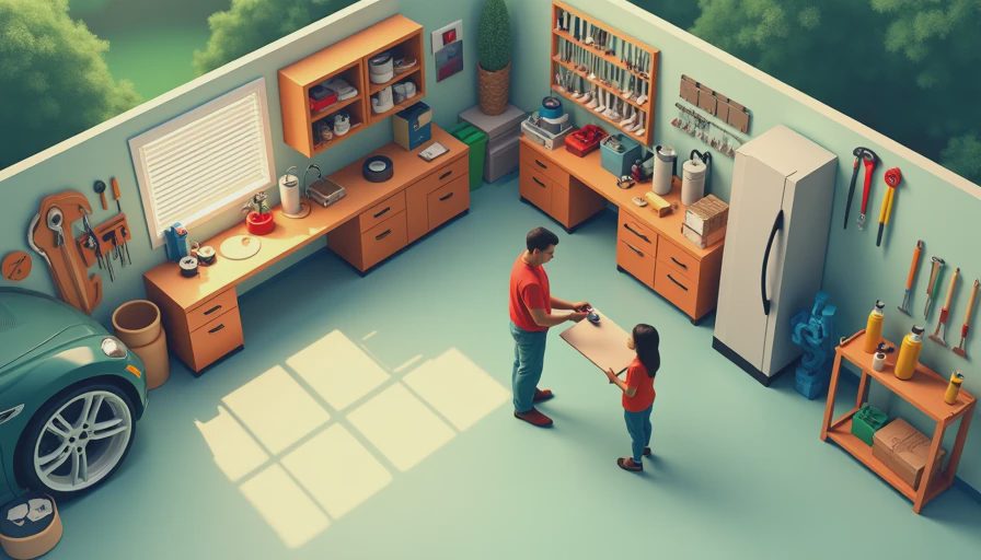 Visual context for garage cabinets